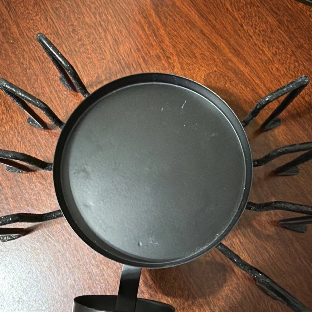 Midnight Market Black Metal Spider Jar Candle Holder - Picture 4 of 8